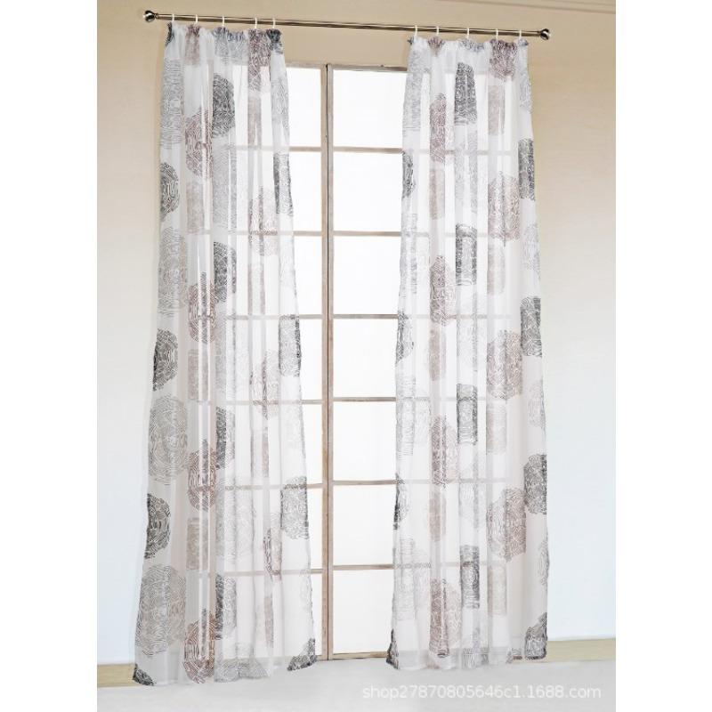Ht-015 Printed Curtains, High Density Yarn Transfer Printed Curtains, Balcony Window Screens