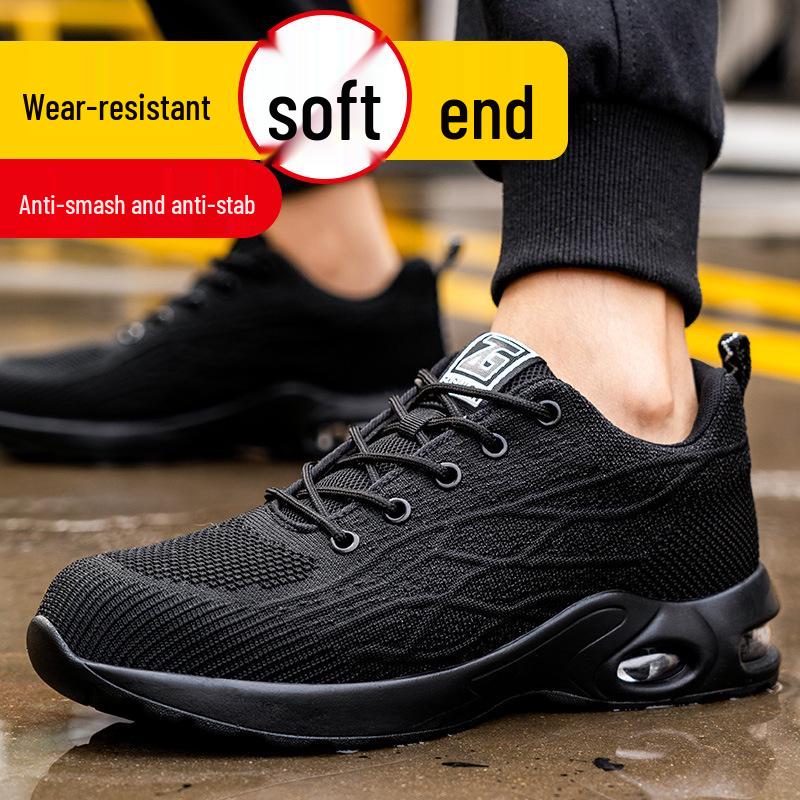 Unisex Steel Toe Safety Shoes - Anti-smash & Puncture Resistant, Breathable, Shock-absorbing PU Sole Work Shoes.