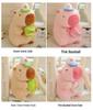 Snotty Bear Capybara Plush Toy: Cute Baseball Cap Keychain with Snap Bracelet