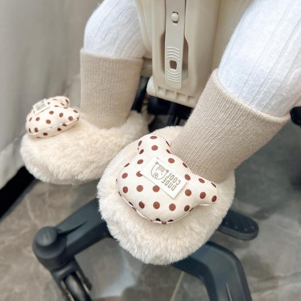 

Cartoon Soft Sole Baby Cotton Shoes (3-9 Months) for Boys & Girls - Thick Warm Protection for Autumn & Winter S - Insole 11.5cm, 0-7 months