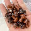 2cm Natural Crystal Jade & Pink Tiger Eye Mushroom Necklace Pendant