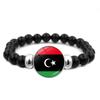 287 Länder Nationalflagge Druckknopf Elastisches Band Perlen Länderflagge Unabhängigkeitstag Perlen Schmuck Perlenarmband