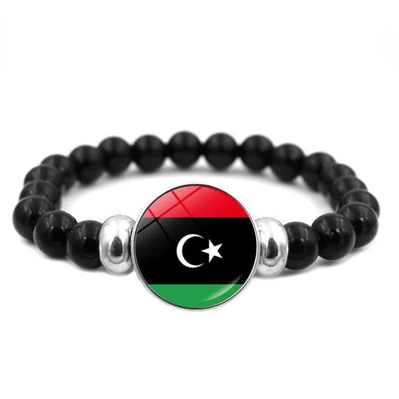 287 Länder Nationalflagge Druckknopf Elastisches Band Perlen Länderflagge Unabhängigkeitstag Perlen Schmuck Perlenarmband