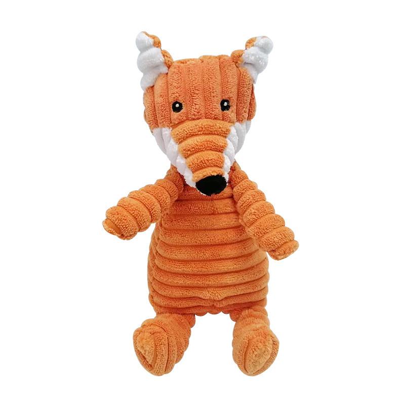 Fun Pet Toy Donkey Shape Corduroy Chew Toy For Dogs Puppy Squeaker Squeaky Plush Bone Molar Dog Toy Pet Training Dog Accessories