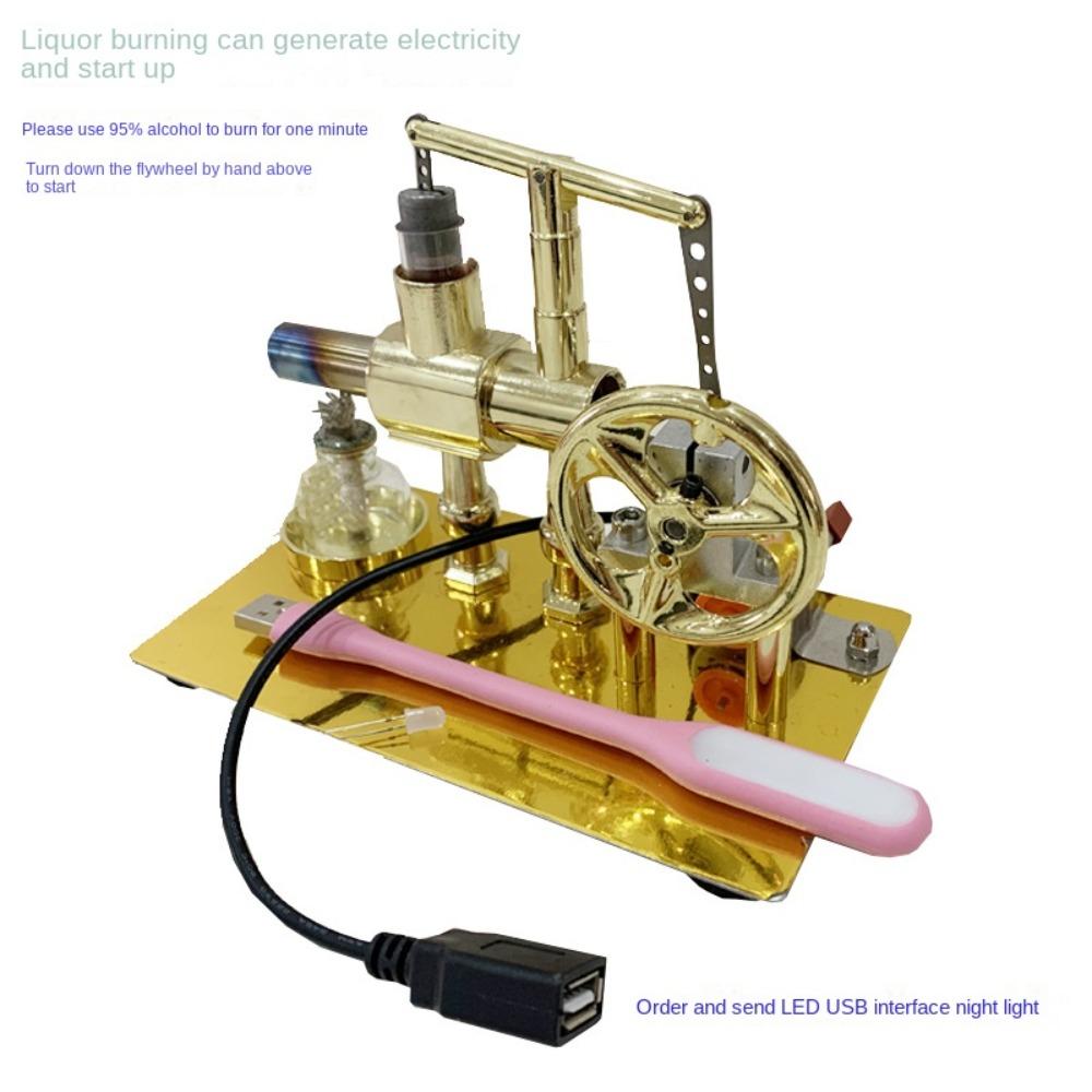 Generator Single Cylinder Stirling Engine Toy Balance Single-Cylinder Hot Air Model  Teaching Toy