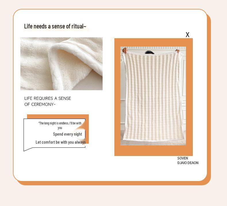 Nuovo Stile Coperta in Velluto con Pelliccia di Coniglio Peluche per Divano o Ufficio