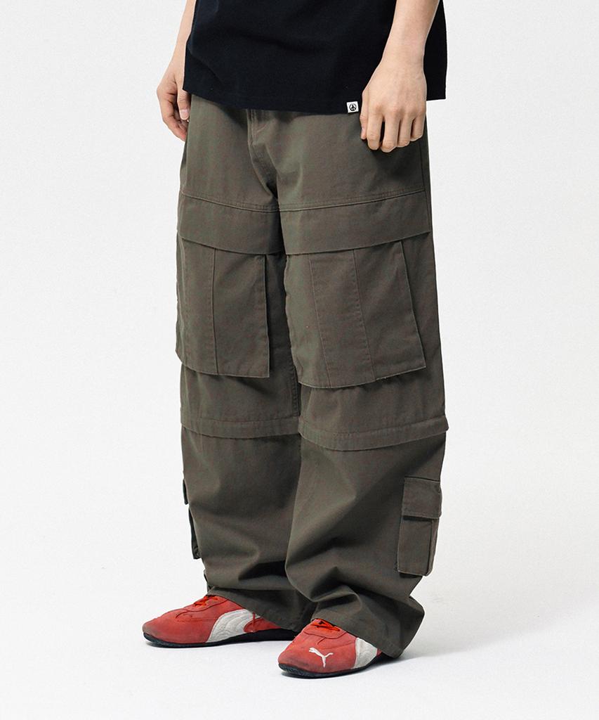 PHYSICAL DEPARTMENT Detachable Big Cargo Pants Khaki