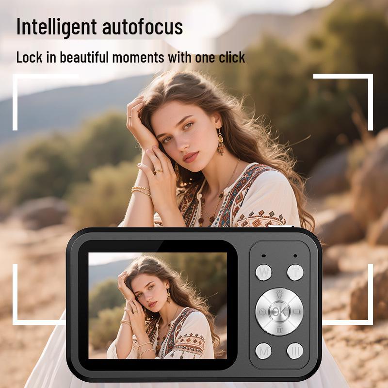 Retro 4K HD Student Dual Camera with Fill Light - Entry-Level DSLR