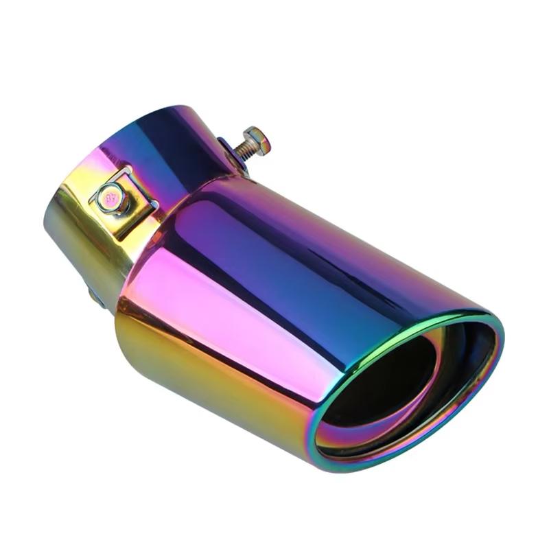 Universal Car Exhaust Muffler Tip Round Stainless Steel Car Tail Rear Chrome Round Exhaust Pipe Tail Muffler Tip Pipe