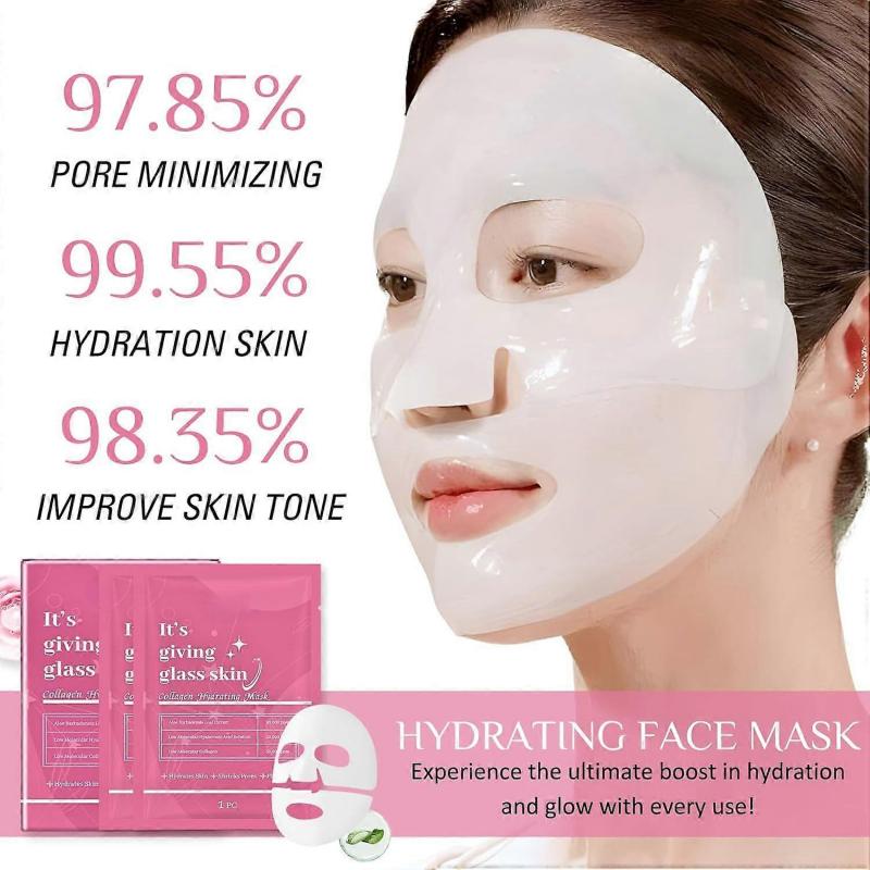Collagen Face Mask, Collagen Deep Hydration Mask, Collagen Overnight Moisturize Mask, Reduce Fine Lines and Wrinkles, Pore Minimizing, Firm & Enhance 
