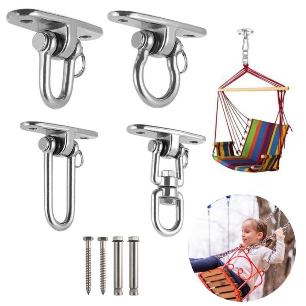 Hanging Brackets Hammock Chair Hooks 360 Rotating Swing Fixed Plate Swing Hangers Set  Concrete