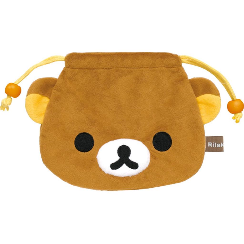 Rilakkuma Plush Drawstring Bag CA44601 x x San-X H15.5 W23.5 D2.5cm