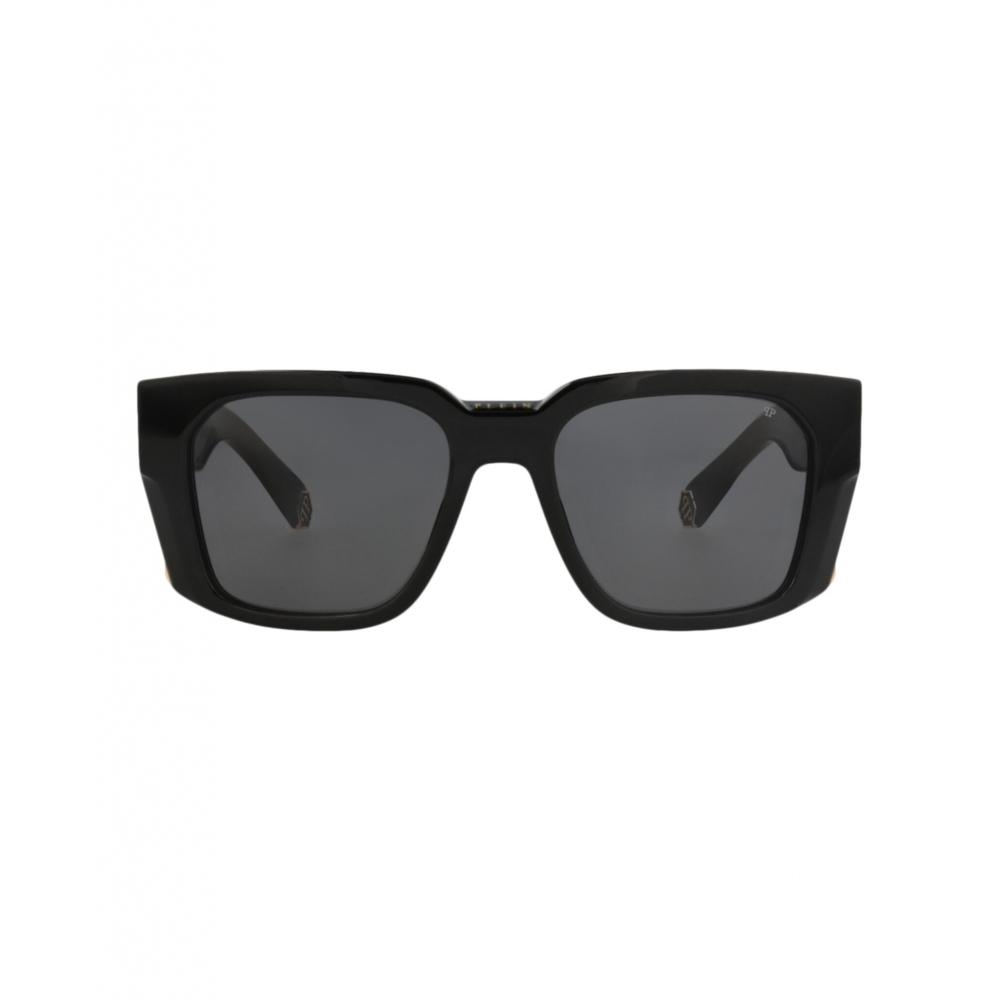 Philipp Plein Acetate Sunglasses Square Frame Black Black Smoke