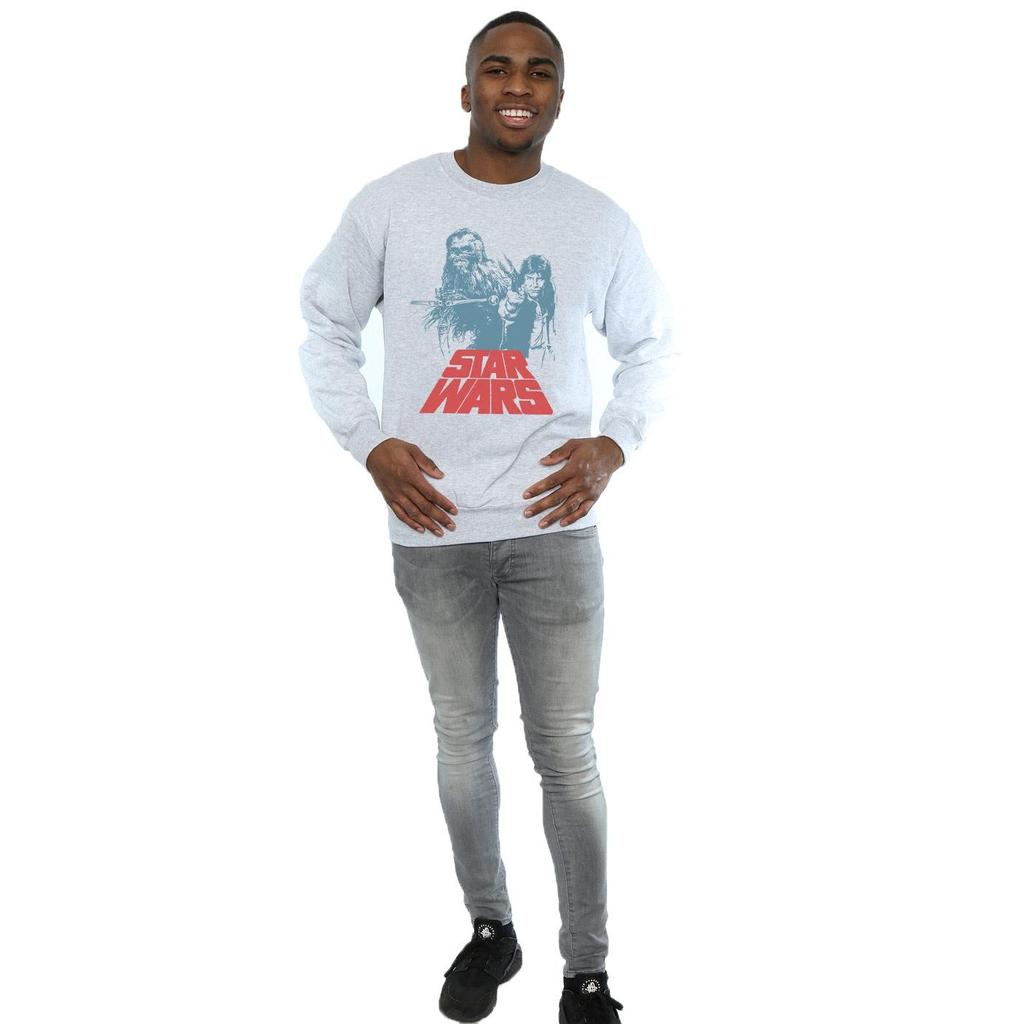 Star Wars Mens Han Solo Chewie Duet Sweatshirt
