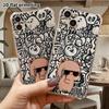 Phone Case: 2D Flat Suitable for iPhone 18 17 16 15 14 13 Pro, Transparent Four Corner Protective Case, Wearing Sunglasses, Christmas and Halloween Gi