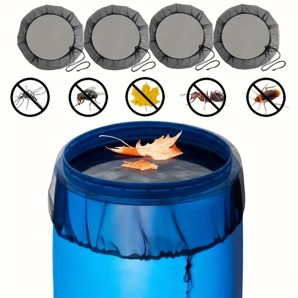With Drawcord Gardening Tools Catchment Net Filter Screen Protective Cover Rain Barrel Cover