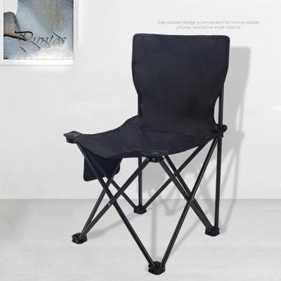 كرسي خارجي قابل للطي على شكل حرف X محمول وخفيف الوزن ومتين مصنوع من قماش أكسفورد من الفولاذ للتخييم ورحلات المشي لمسافات طويلة والشاطئ والنزهات وصيد الأسماك ومقعد قابل للطي