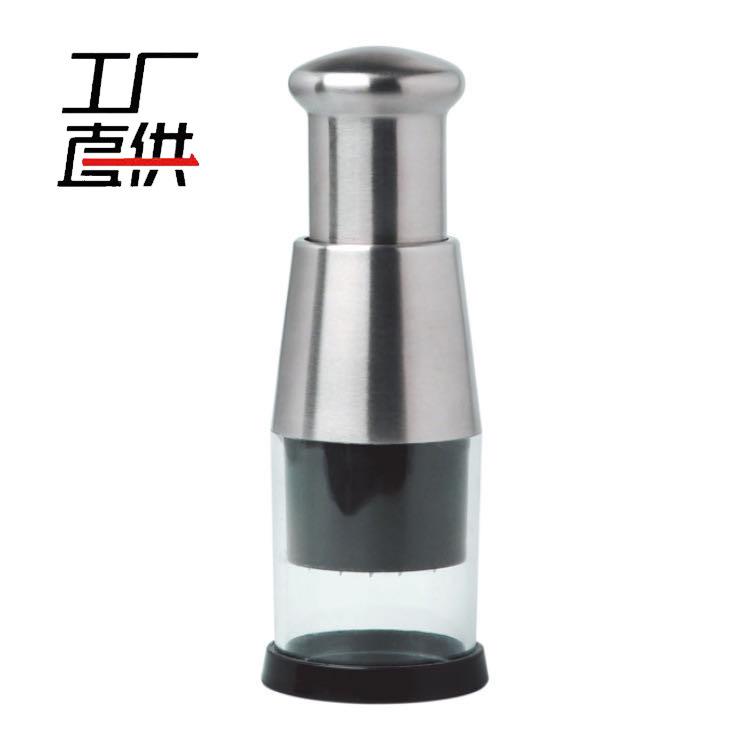 Stainless Steel Manual Garlic Chopper: Multi-Functional, Easy to Clean, Press-Type Food Processor