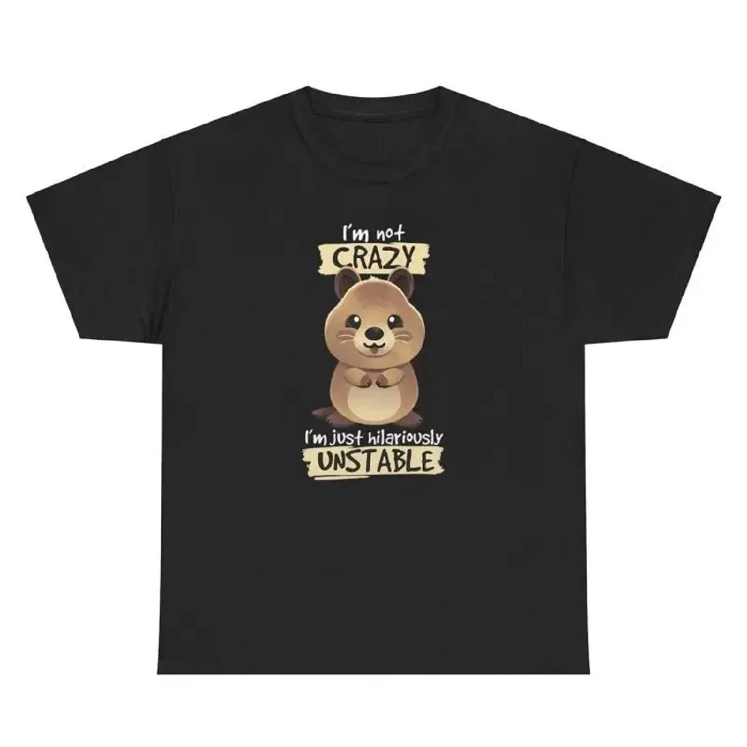 I m Not Crazy Just Hilariously Unstable T Shirt Funny Ironic Gen Z Weirdcore Tee S