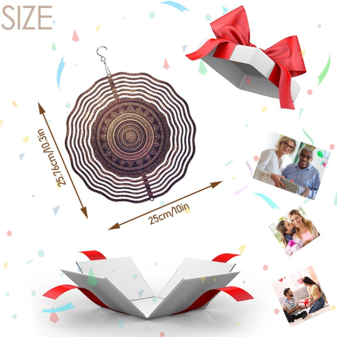 

Богемский металлический колокольчик ветра, уличный декор с дизайном мандалы, ручная работа, садовое подвесное искусство для патио, двора и дома