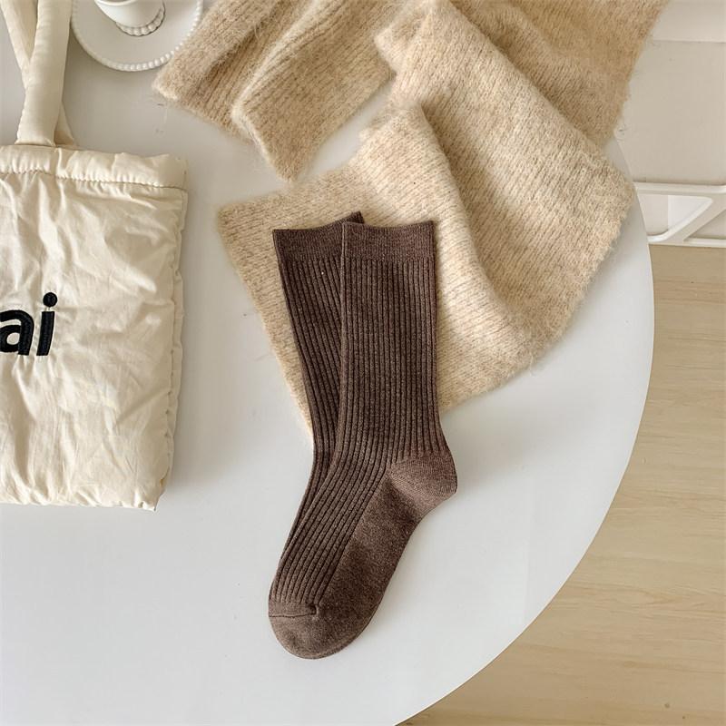 Men'S Cotton Socks, Sweat-Absorbing And Breathable Men'S Socks, Business Casual Versatile Solid Color Short Socks, Medium Tube Socks.