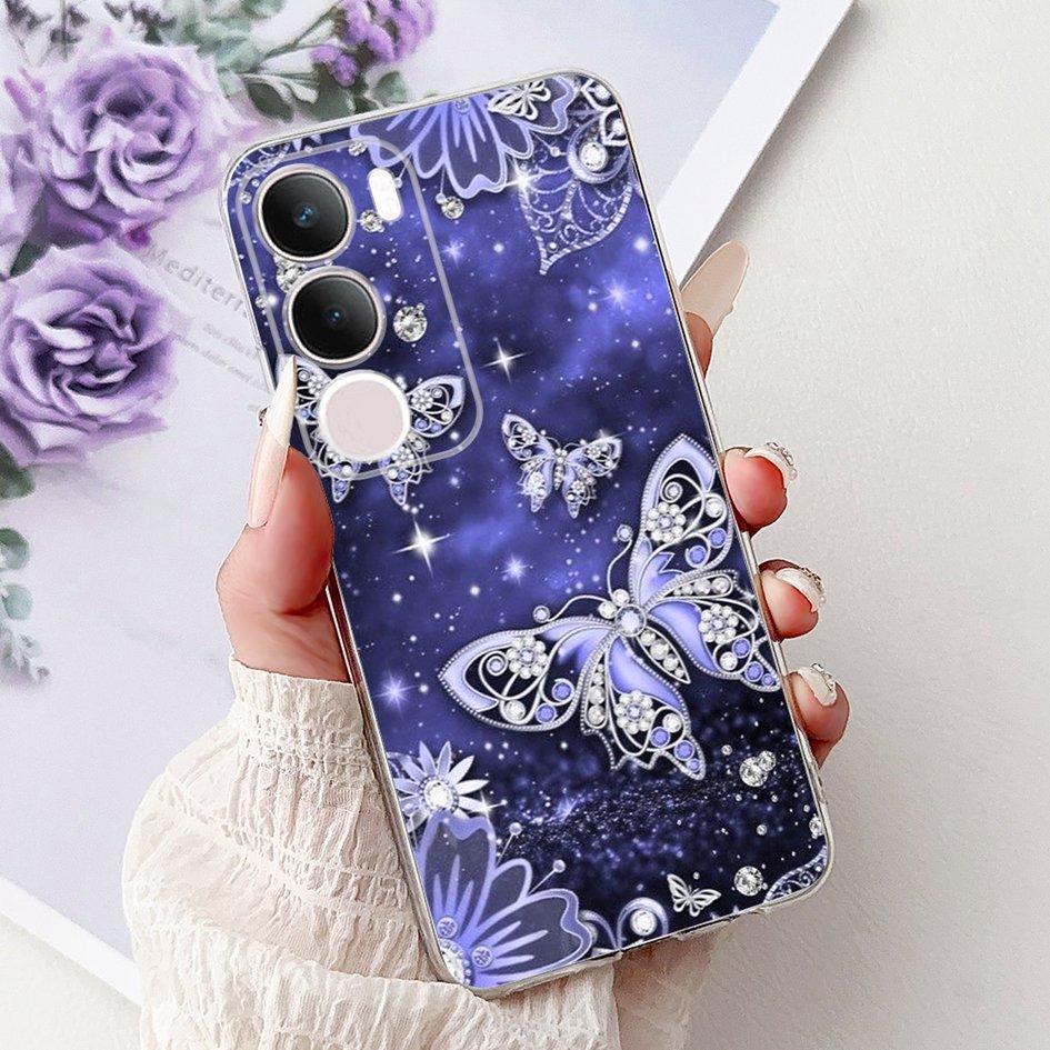 Silicone Case For Vivo Y19s V2419 Cover Lovely Cat Butterfly Cartoon Soft Back Protective Shell For Vivo Y19s 4G Y 19s TPU Coque