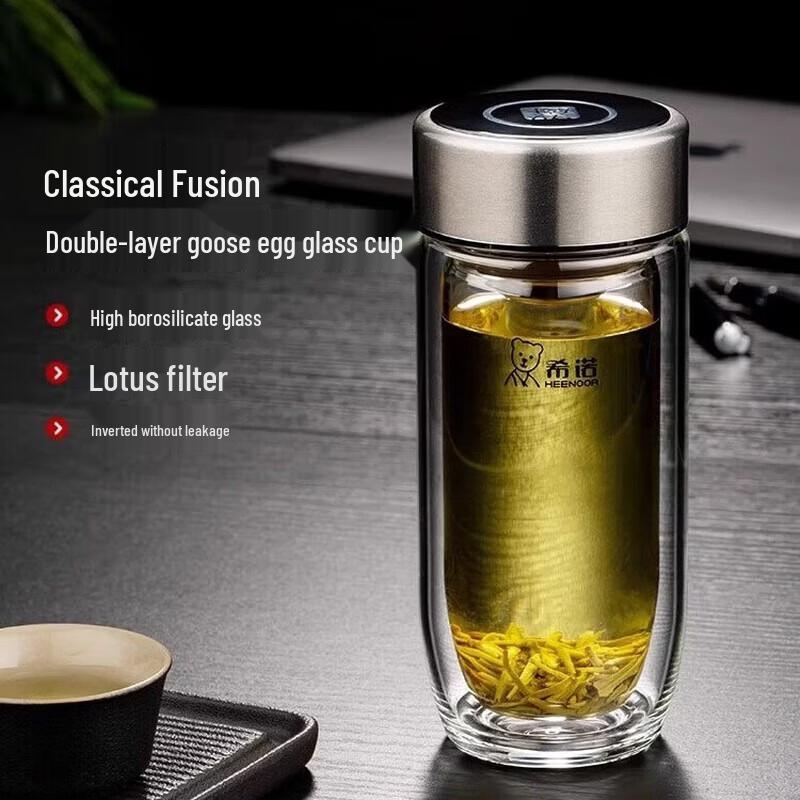 

Heenoor Double-Wall Glass Tea Cup with Infuser