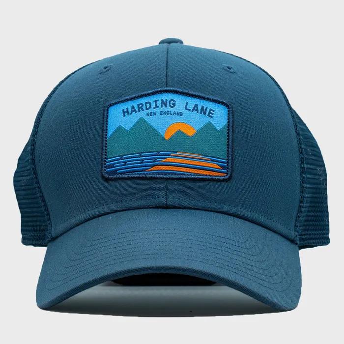 Adults Hats Mountains Trucker Hat - Recycled Faded Navy