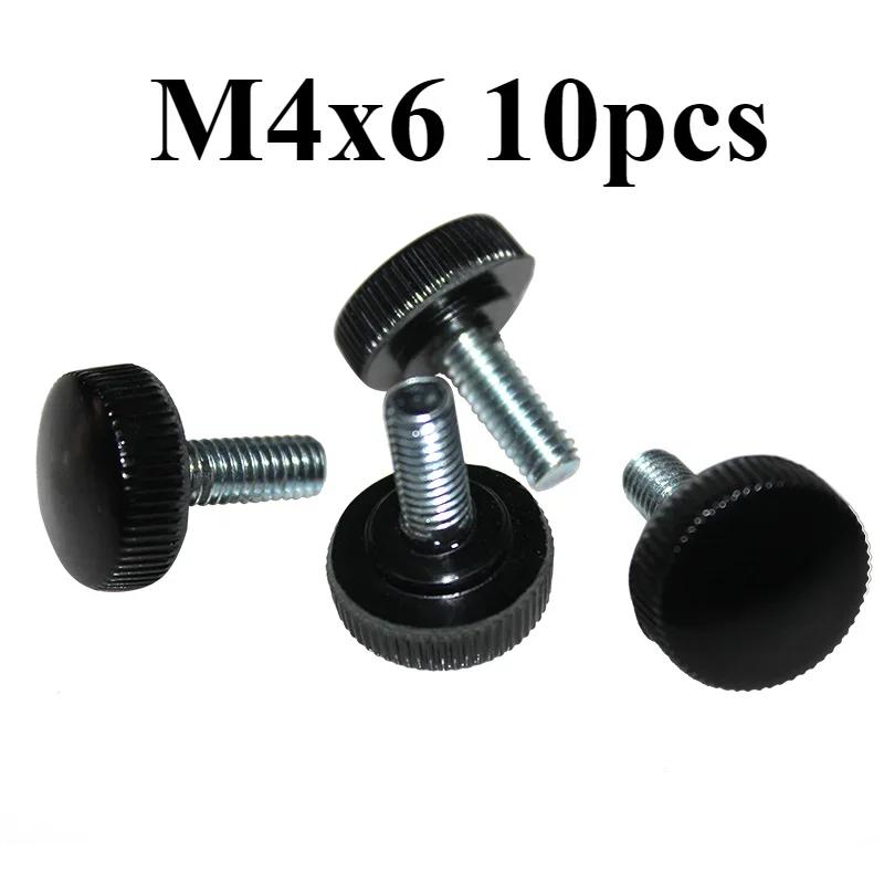 4.8 Grade carbon steel Screw Screw Bolt M3 M4 Metric Male x 6-35mm Thread Legnth With phenolic plastics knurling Head