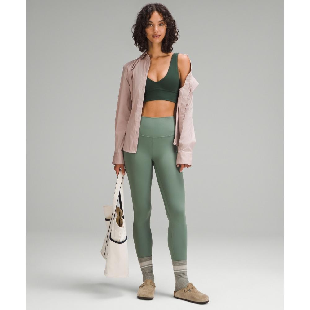 Lululemon Align  V Neck BrA  Light Support  A B Cup legAcy Green