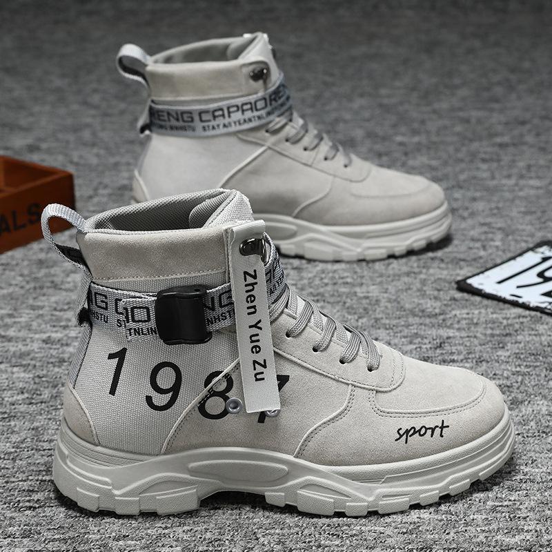 Fashion Men's Boots 2025New Breathable Canvas High Top Boots Outdoor Non Slip Men Hiking Boots Lace Up High Top Sneakers Male Ankle Boot