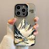 Shockproof Sunset Phone Case Iphone16pro For iPhone 16 15 Pro Max 16E 14 13 12 11 16Plus Personalized Mountain Peak Aircraft
