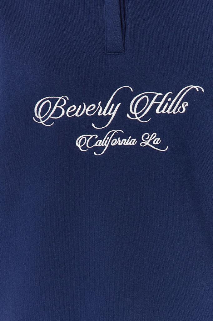 Women's Fashionable Stylish Sweatshirt Emerald Green Shirt Collar Embroidered Regular Fit Thick Inside Fleece Knitted Sweatshirt