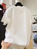 Women's Gray Pony Print Short-Sleeve T-shirt: 2026 Early Spring Slimming Loose Fit