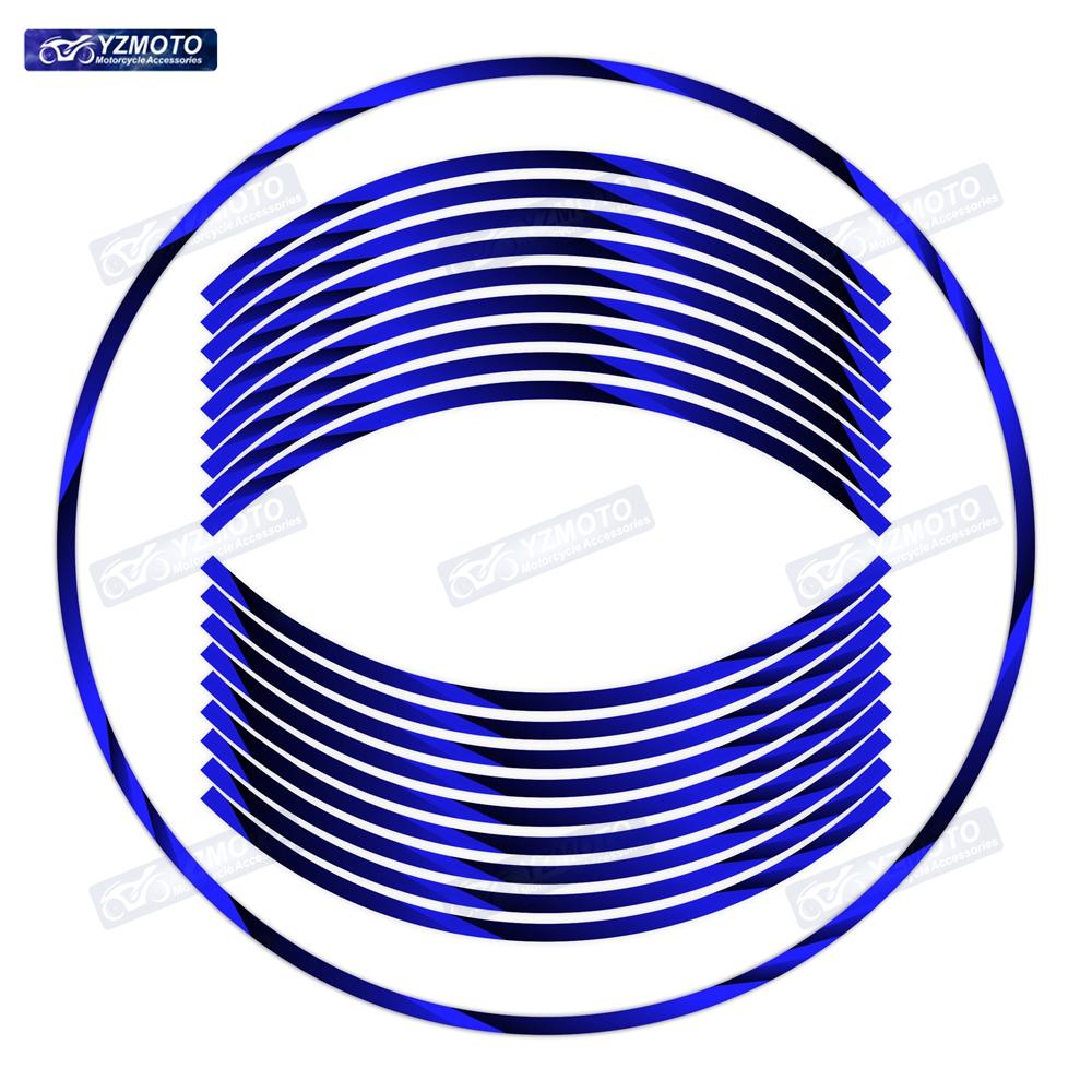 Motorcycle Reflective 17 Inch Wheel Stickers Racing Rim Stripe Tape Hub Decal Motorbike For Yamaha YZF R1 R6 R7 FZ1 FZ6 FZ8