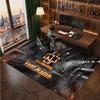 Rammstein Personalisierter Kristall-Samt-Teppich, Benutzerdefinierter Name Text Weicher Anti-Rutsch-Teppich für Wohnzimmer Schlafzimmer
