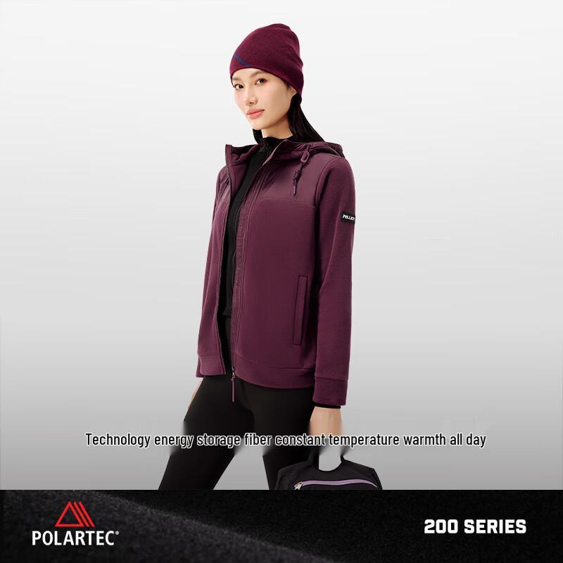 Pelliot Women's Outdoor Fleece Hooded Cardigan