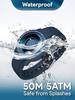 EUTOUR Men's Magnetic Watch, Stylish, Simple, Casual Quartz Watch with Magnetic Ball Design, 5ATM Water Resistance, 40mm Dial, Rubber Band, Blue