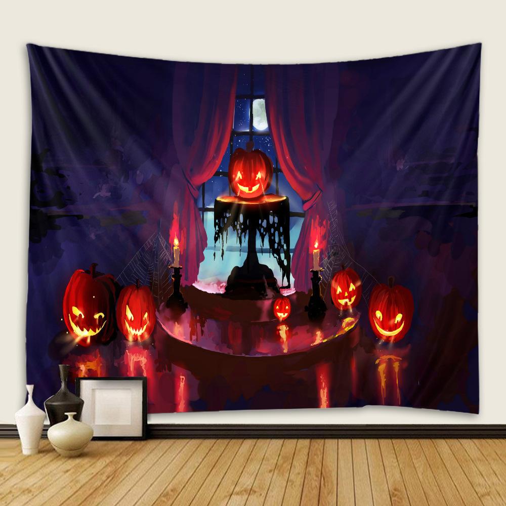 Bedroom Living Room Decor Garden Poster Decor Beach Blanket Funny Tapestry Halloween Horror Witch Skull Ghost Wall Hanging
