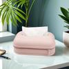 Silicone Tissue Box Simplicity Solid Color Napkin Holder Plastic Large Storage Tissue Case For Home Office Supplies