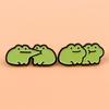 Playful Frogs Brooch Lapel Pin Charming Frogs Brooch Pin for Backpacks and Apparel Unique Gift for Friend and Family