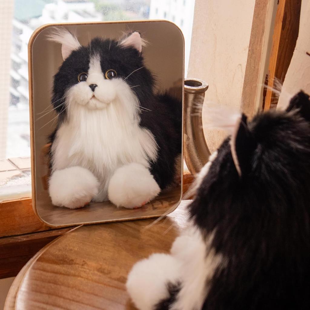 Peluche de Gato Realista y Vivo Chongker Hecho a Mano Suave Lindo y Relajante Perfecto como Regalo de Cumpleaños o Aniversario para Gatos y Juguete para Personas Mayores,