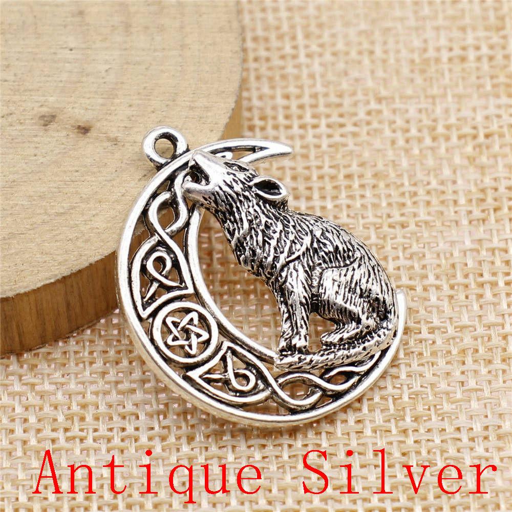 Tiger Lion Wolf Fox Charms Pendant For Bracelet Necklace Jewelry Making Craft Findings
