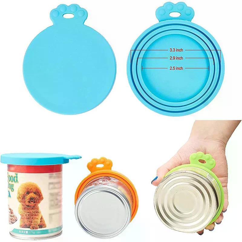 Silicone Canned Sealed Lid Pet Food Can Lid For Puppy Dog Cat Storage Top Cap Reusable Cover Lid Health Pet Daily Supplies
