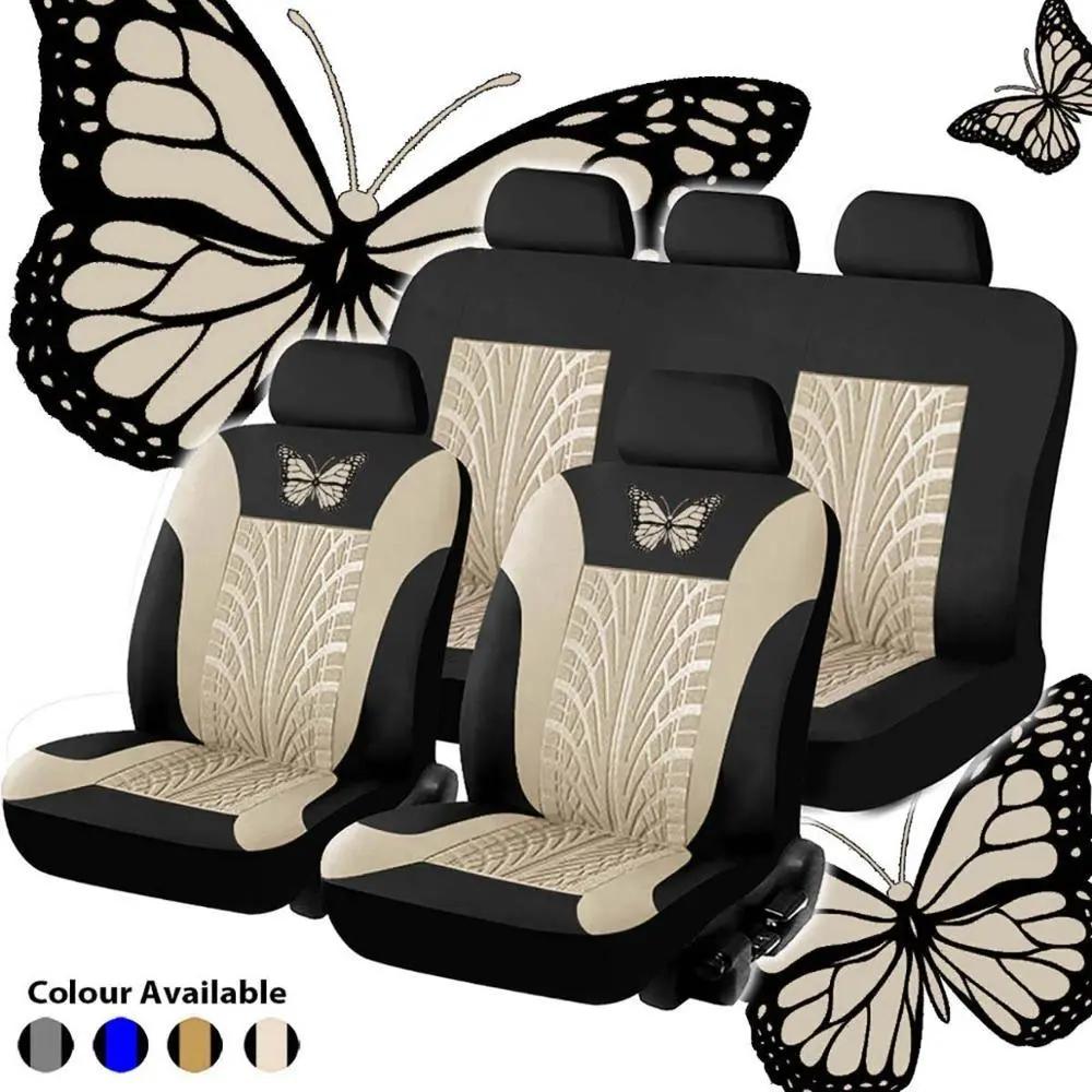 Seat Car Automobile Car Seat Cover Protector Soft Universal 3D Butterfly Pattern for Auto Cars SUV