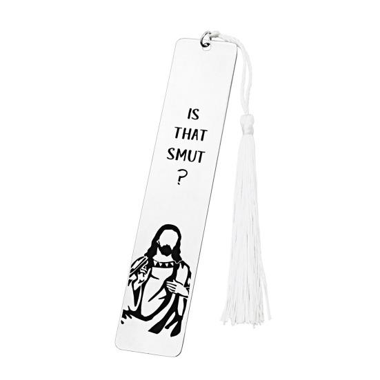 Roligt bokmärke med tofs Slät rostfritt korrosionsbeständigt Scrapbook Sidmarkör Bokmärkesdekoration