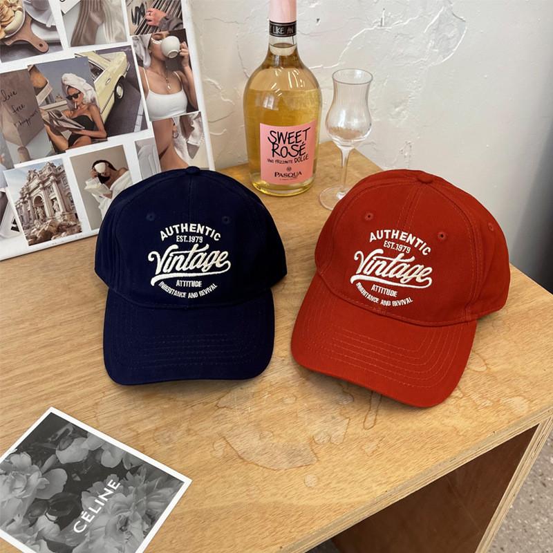 Vintage Embroidered Baseball Cap For Women With Sun Protection And Breathability