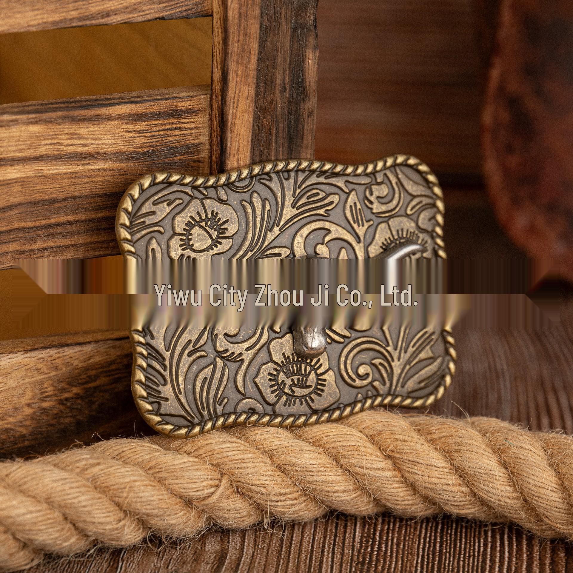 Retro Oval Cowboy Bull Head Belt Buckle