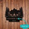 Stylish Boho Metal Campfire Wall Decor Outdoor Sign Nature Lover Gift