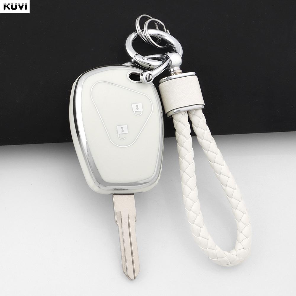 Fit For Renault Trafic Clio Duster Logan Dacia Sandero Fit For Nissan Terrano Almera Fashion Tpu Auto Key Fob Cover Case Protector Key Ring